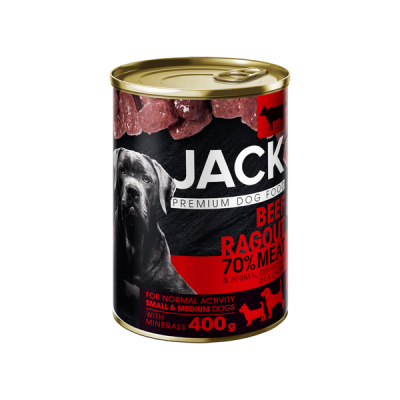 Jack állateledel felnőtt kutyáknak marhahússal - 400 g