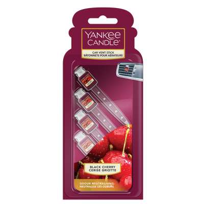 Yankee Candle Black Cherry autóillatosító pálcikák 4 db - 1 db