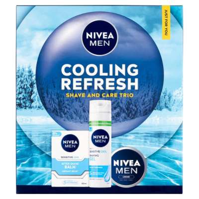 NIVEA MEN Cooling Refresh Shave and Care Trio ajándékcsomag - 1 db