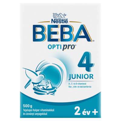 Beba Optipro 4 Junior tejalapú italpor vitaminokkal és ásványi anyagokkal 2 éves kortól - 500 g