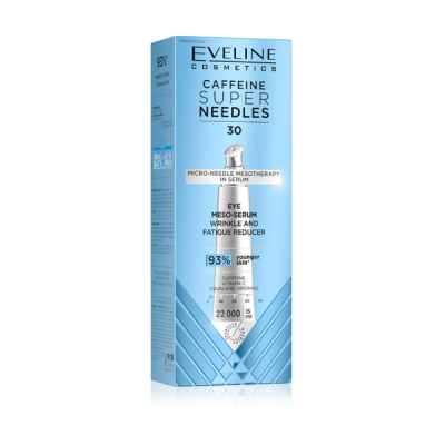 Eveline Caffeine Super Needles 30 szemkörnyékápoló szérum - 15 ml