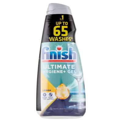 Finish Ultimate Hygiene Gel Lemon Duo gépi mosogatógél 2x650ml - 1300 ml