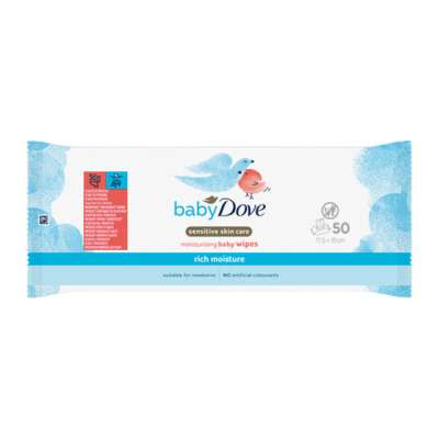 Dove Skin Care Rich Moisture törlőkendő - 50 db