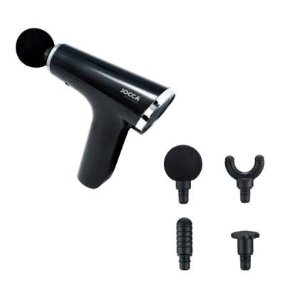 Jocca akkumulátoros masszázspisztoly 4 féle masszírozó fejjel - 1 db