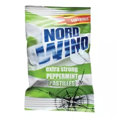 Nordwind Peppermint cukormentes cukorka - 25 g