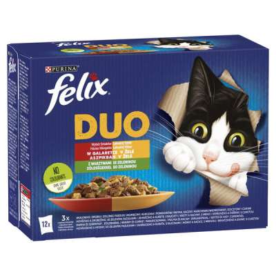 Felix Duo állateledel macskáknak 12x85 g - 1020 g