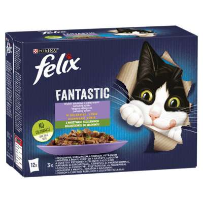 Felix Fantastic állateledel macskáknak 12x85 g - 1020 g