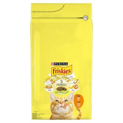 Friskies száraz állateledel macskáknak csirkével és zöldségekkel - 4000 g