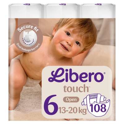 Libero Touch nadrágpelenka, méret: 6, 13-20 kg - 108 db