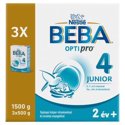 Beba Optipro 4 Junior tejalapú italpor vitaminokkal és ásványi anyagokkal - 1500 g