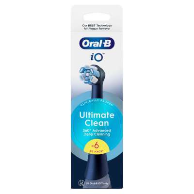Oral-B iO Series Ultimate Clean Black elektromos fogkefe pótfej - 6 db