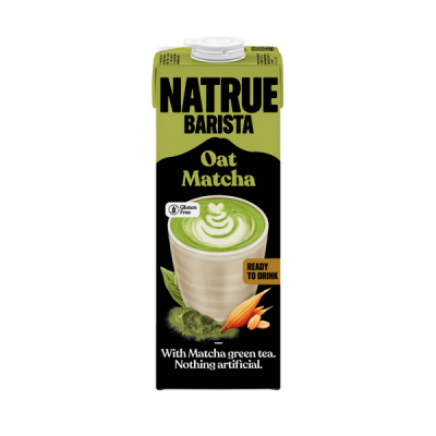 Natrue Barista UHT gluténmentes zabital matcha teával - 1000 ml