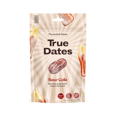 True Dates Sour Cola magnélküli ízesített datolya - 100 g