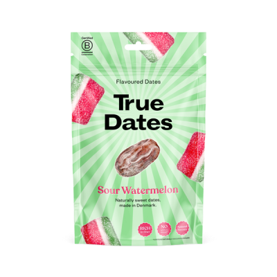 True Dates Sour Watermelon magnélküli ízesített datolya - 100 g