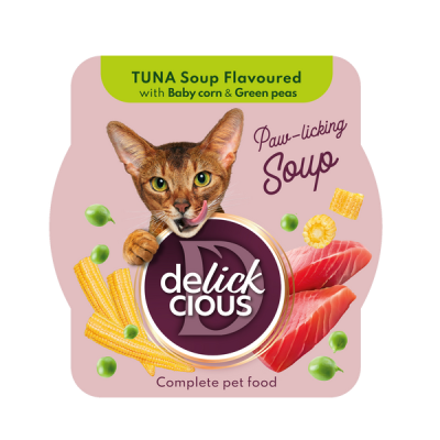 Delickcious tonhalleves macskáknak kukoricával és zöldborsóval - 80 g