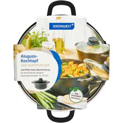 Ideen Welt alumínium lábas 20 cm - 1 db