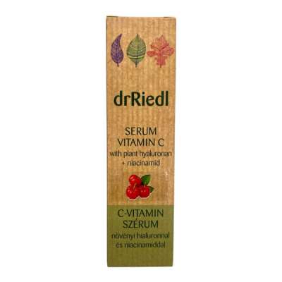 drRiedl szérum C-vitaminnal, növényi hialuronnal és niacinamiddal - 30 ml
