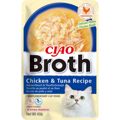 Ciao Broth húsleves macskáknak csirkével és tonhallal - 40 g