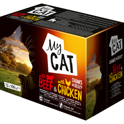 My Cat állateledel macskáknak csirkével és marhával - 1200 g