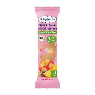 Babydream Bio gyümölcsszelet almával, áfonyával és kekszdarabokkal 1 éves kortól 4x25 g - 100 g