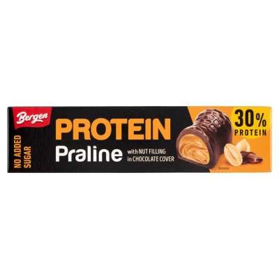 Bergen Protein praliné tejcsokoládéval hozzáadott cukor nélkül - 50 g