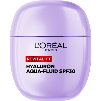 L'Oréal Paris Revitalift Filler SunPod Aqua fluid hialuronsavval és SPF 30 fényvédővel - 40 ml