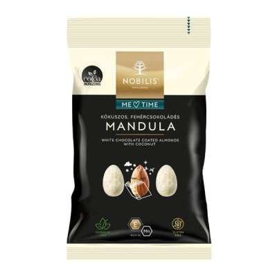 Nobilis mandula kókuszos fehércsokoládéba mártva - 70 g