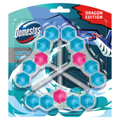 Domestos Dragon Edition Arctic Fresh WC illatosító 3x50 g - 150 g