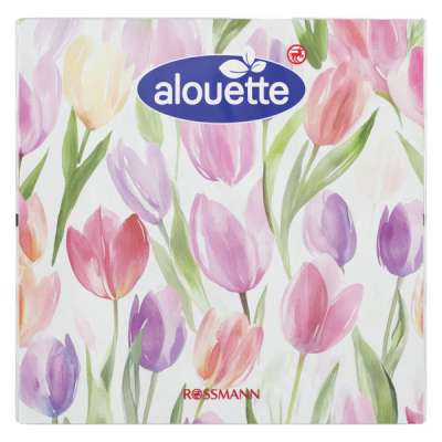 Alouette szalvéta tulipán mintával 33x33 cm - 20 db