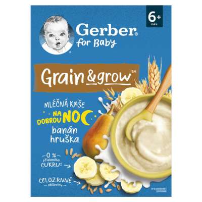Gerber banános-körtés tejpép 6 hónapos kortól - 200 g