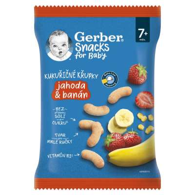 Gerber epres-banános kukoricasnack 7 hónapos kortól - 28 g