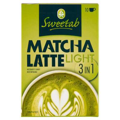 Sweetab 3in1 Matcha Latte Light zöldtea alapú italpor - 170 g