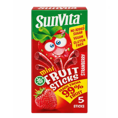 Sunvita Mini Fruit Sticks gyümölcs snack eperrel 5 db - 50 g