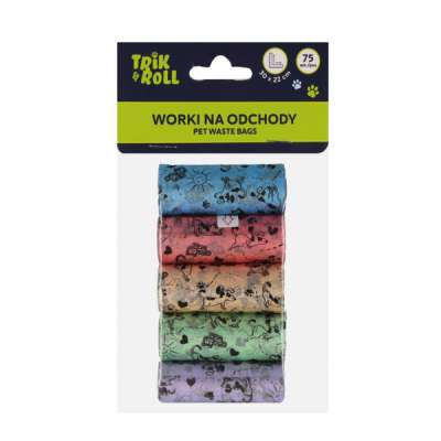 Trik&Roll kutyapiszokgyűjtő zacskó különböző mintával - 80 g