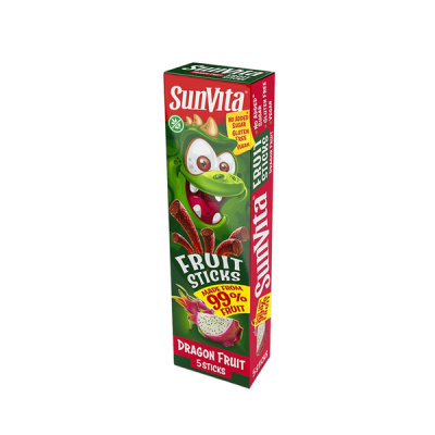 Sunvita Fruit Sticks gyümölcs snack sárkánygyümölccsel 5 db - 100 g