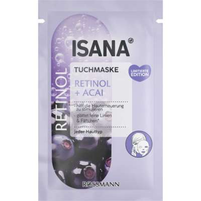 Isana Retinol + Acai fátyolmaszk - 1 db