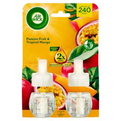 Air Wick Passion Fruit & Tropical Mango elektromos légfrissítő utántöltő duó 2x19 ml - 38 ml