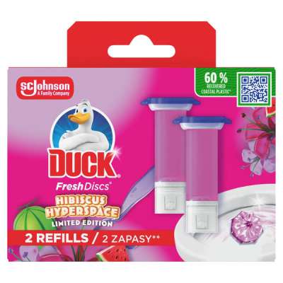 Duck Hibiscus Hyperspace WC-öblítő korong utántöltő 2x36 ml - 72 ml