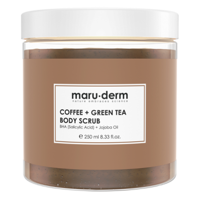 Maruderm kávé + zöld tea testradír szalicilsavval + jojoba olajjal - 250 ml