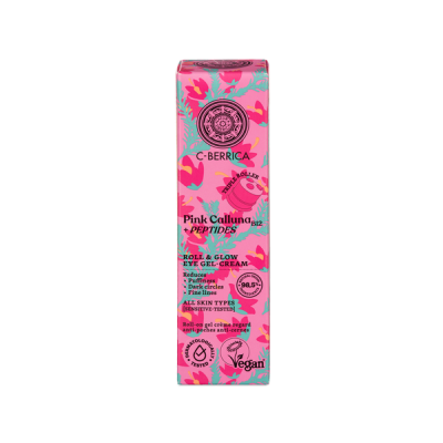 Natura Siberica C-Berrica Pink Calluna ragyogásfokozó szemkörnyékápoló roll-on gélkrém B12-vitaminnal és peptidekkel - 20 ml