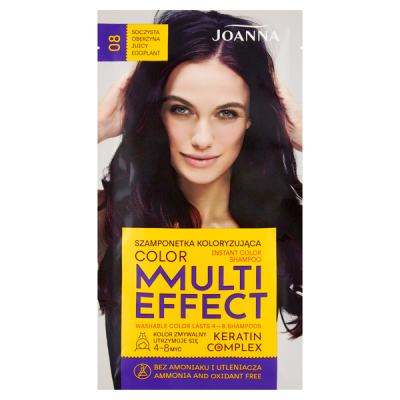 Joanna Multi Effect Color hajszínező /08 lédús padlizsán - 35 g