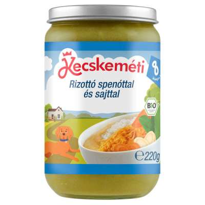 Kecskeméti Bio rizottó spenóttal és sajttal 8 hónapos kortól - 220 g