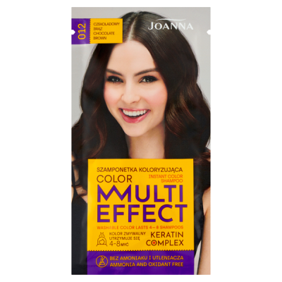 Joanna Multi Effect Color hajszínező /12 csokoládé barna - 35 g
