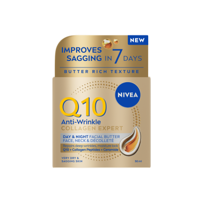 Nivea Q10 Collagen Expert nappali és éjszakai tápláló arcvaj - 50 ml