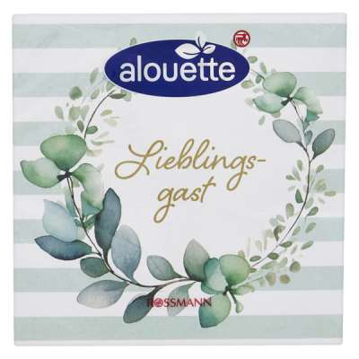 Alouett szalvéta Lieblingsgast felirattal 25x25 cm - 20 db