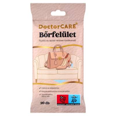 DoctorCare bőrfelület tisztító és ápoló nedves törlőkendő - 20 db