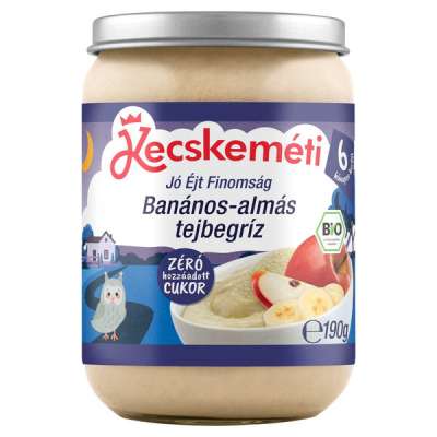 Kecskeméti Bio tejbegríz banánnal és almával 6 hónapos kortól - 190 g