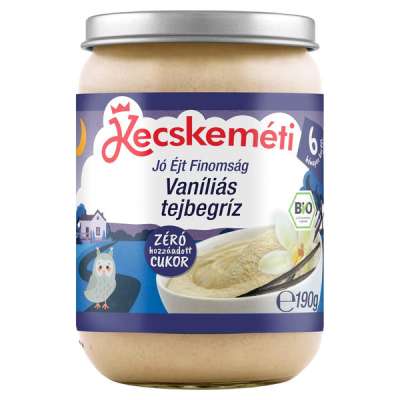 Kecskeméti Bio tejbegríz vanília ízzel 6 hónapos kortól - 190 g