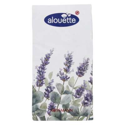 Alouette szalvéta levendula mintával 25x25 cm - 16 db