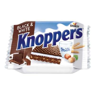 Knoppers Black and White töltött ostya - 25 g